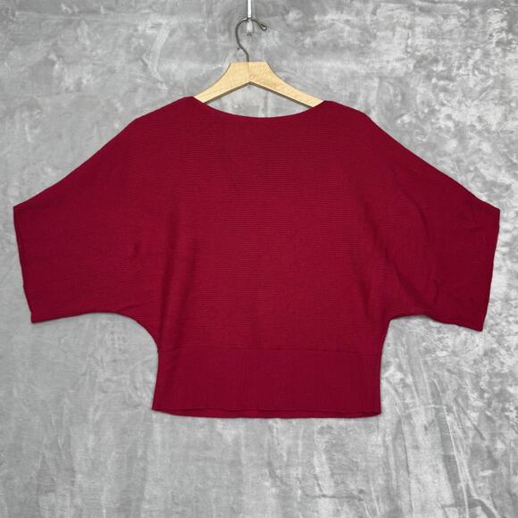 Tommy Bahama Sweater Womens Small Pink Red Batwing Dolman Sleeve Knit Pullover - Picture 2 of 9